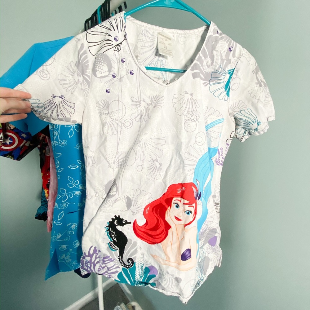 Disney’s The Little Mermaid Scrub Top